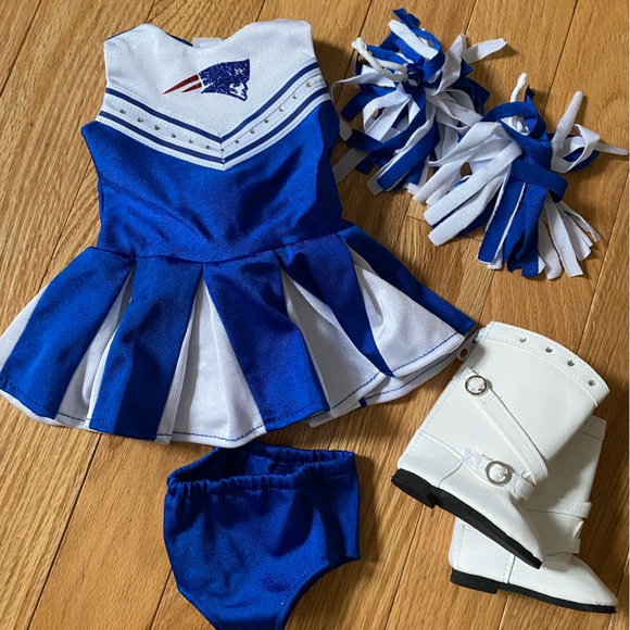New Patriots Cheerleader Outfit for 18” dolls like the American Girl Doll - Picture 1 of 1